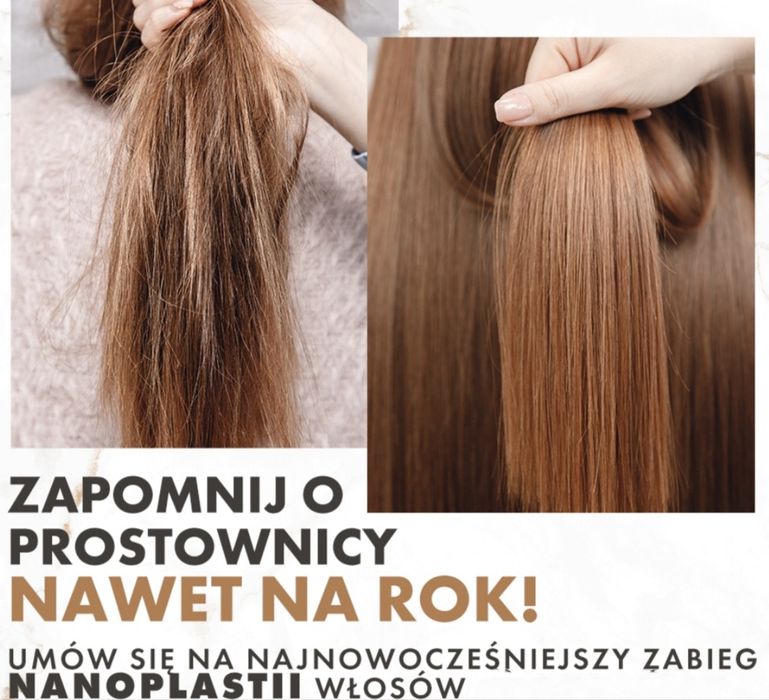 Mobilna fryzjerka Nanoplastia Keratynowe prostowanie