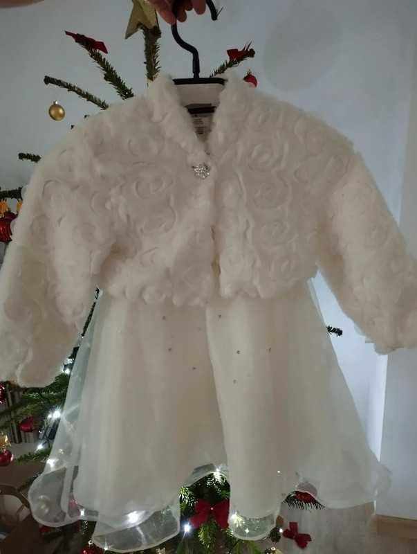 sukienka biala plus bolreko biale r 98 /104