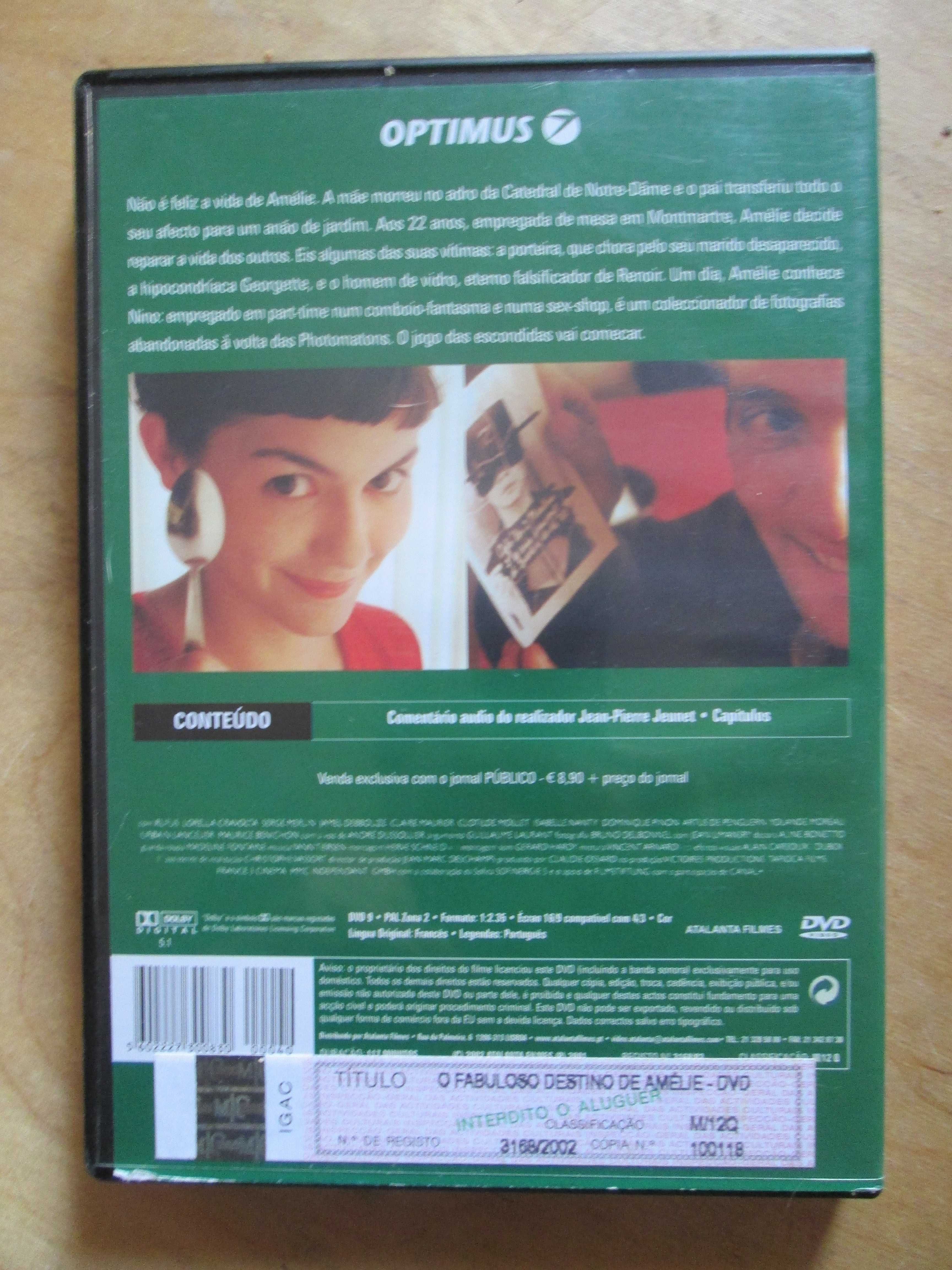 DVD O Fabuloso Destino de Amélie, Audrey Tautou, Rufus, Yolande Moreau