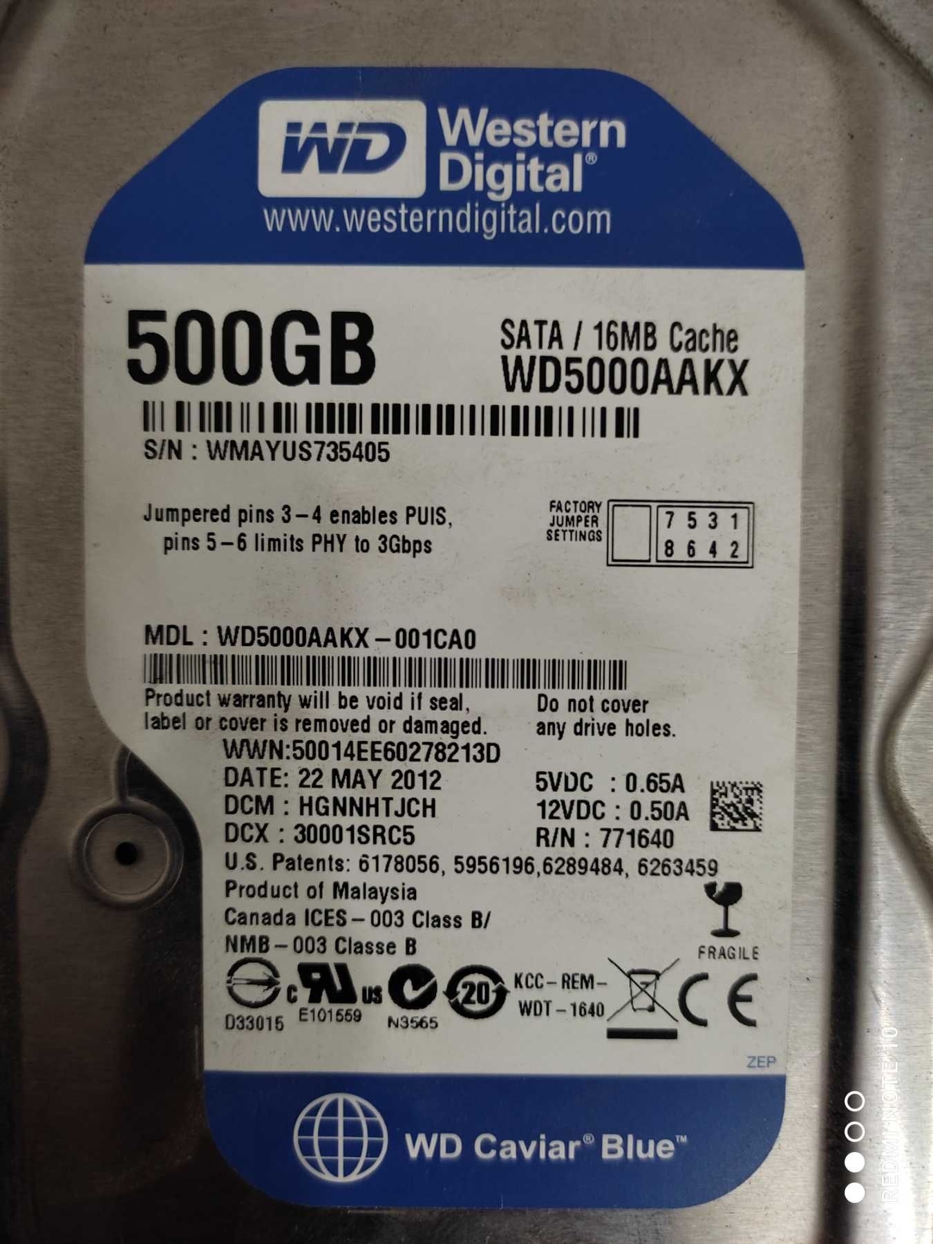 Western Digital Caviar Blue 500GB