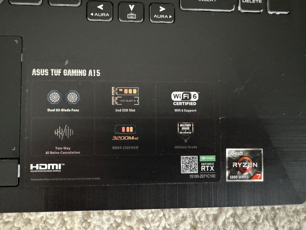 Ноутбук ASUS TUF Gaming A15 FA506QM (FA506QM-HN008W)