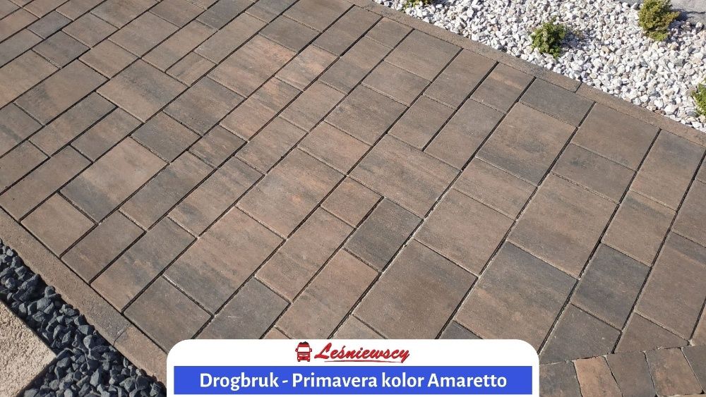 Kostka brukowa DROGBRUK-Primavera-Amaretto brąz-na podjazd/taras!