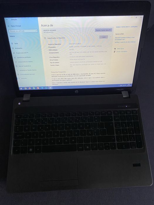 Portatil HP Probook i7 16gb Ram SSD 240gb