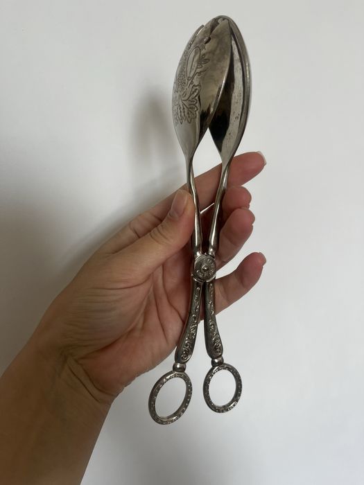 Вінтажні щипці посріблені