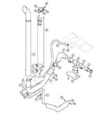 Tłumik , rura CASE MX100 , MX110 , MX120 , MX135 , MX150 , MX170