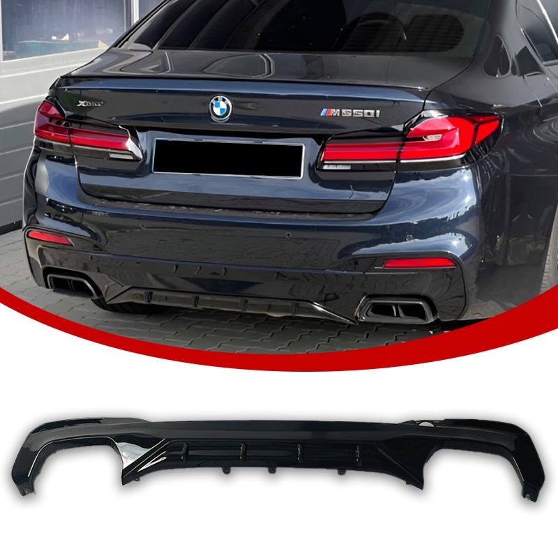 BMW G30 G31 Tylny Dyfuzor Dokładka Spoiler 530D Look Czarny Połysk