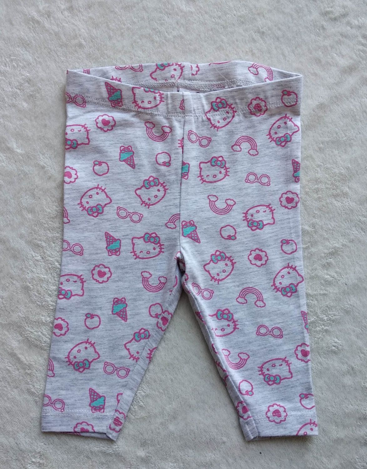 Komplet nowy Hello Kitty Lupilu 56 legginsy bluzeczka body