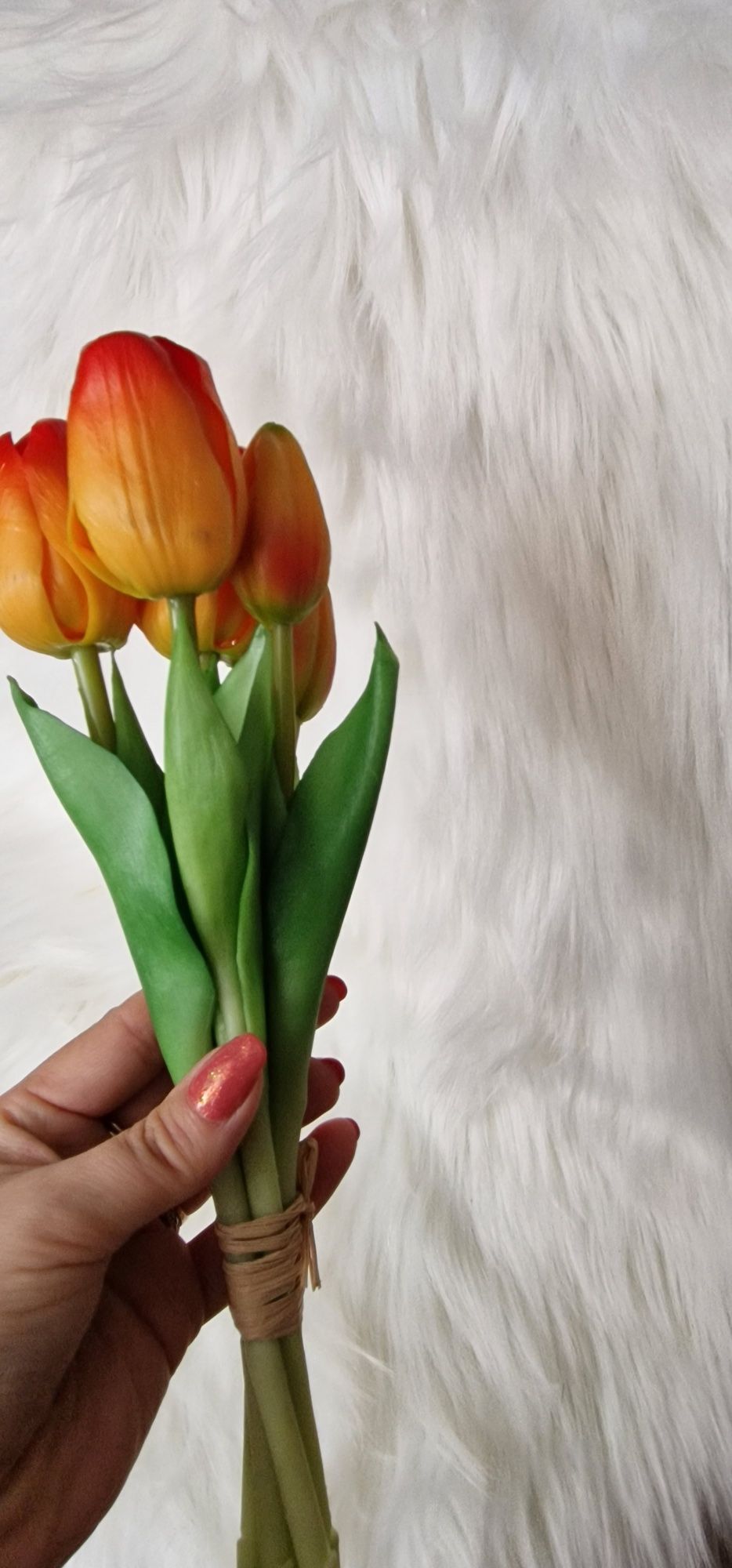 Bukiet gumowe tulipany pomarańczowo - żółte