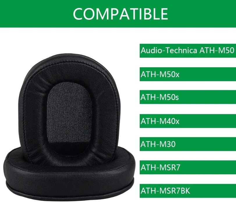 Амбушюри для наушников Audio Technica ATH-MSR7 ATH-MSR7BK ATH-M50x ATH