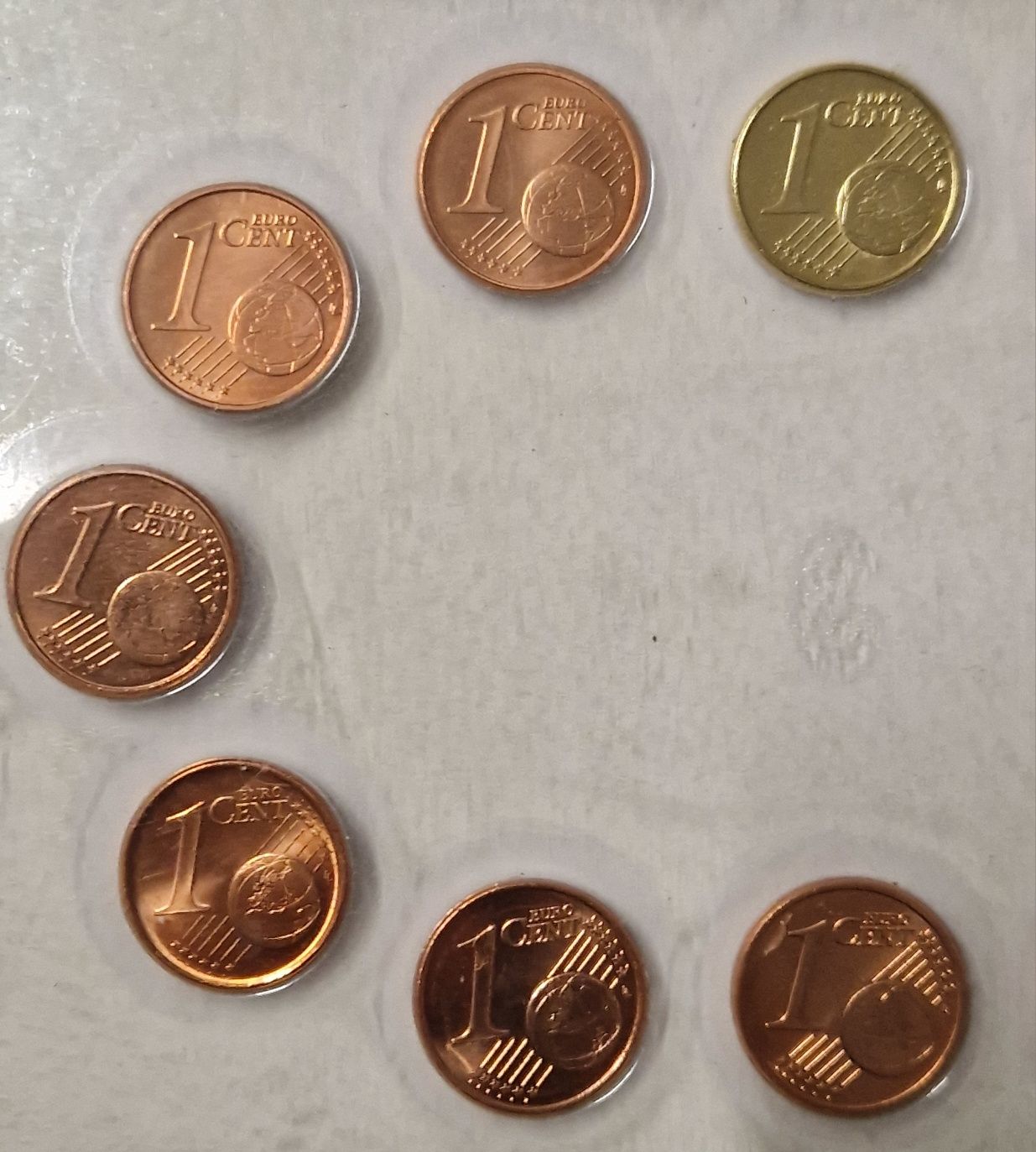 Coleção Moedas - Raridade 0.01€ Dourado - 1 Cêntimo