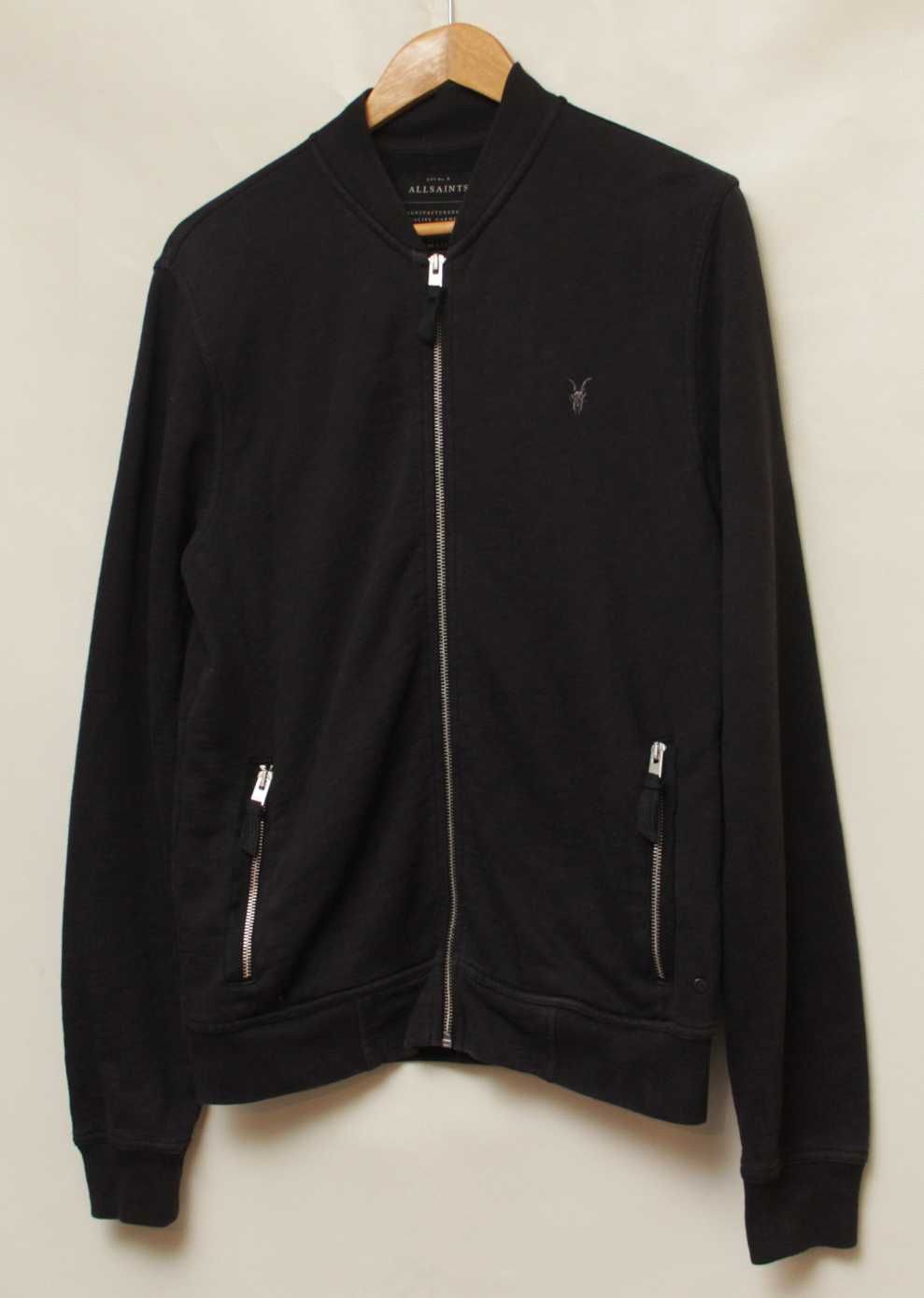 AllSaints рр S куртка бомбер из хлопка Garment Dyed