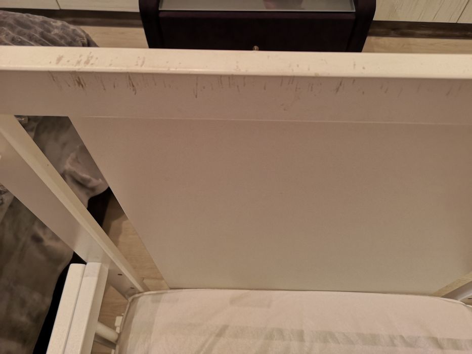 Детская кроватка с маятником матрас мобиль комплект Дубок