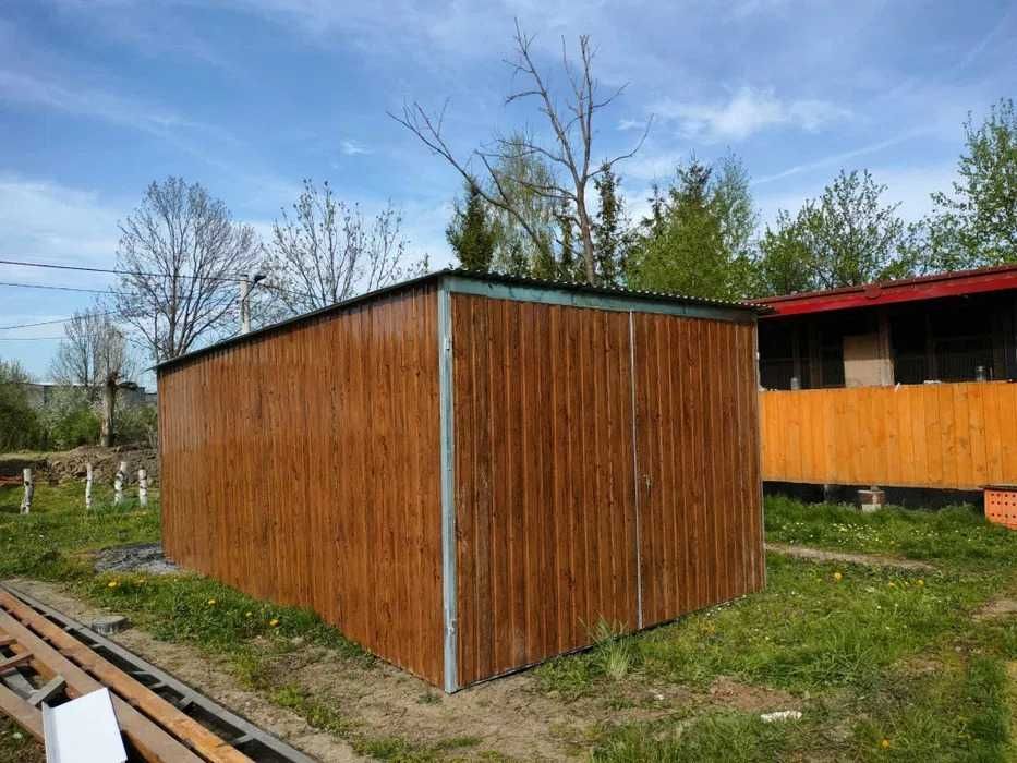 Garaż Blaszany - DREWNOPODOBNY- 3x5 – NISKA CENA  - Blaszak - ESSTAL*