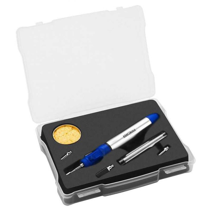 KRAFT&DELE Mini Palnik Gaz Mikro Lutownica Gazowa 1300C 4 Groty KD1792