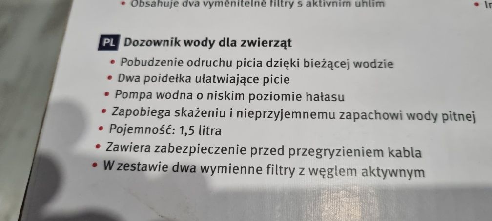 Poidło fontanna dla psa lub kota NOWE