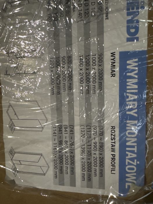 Drzwi prysznicowe kabina 90 SKENDI EASY IN 90