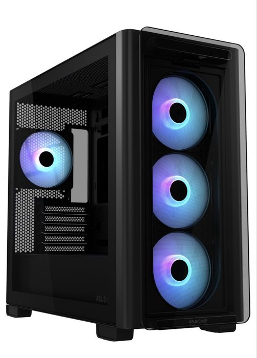 Корпус ASUS A23 PLUS Black з RGB підсвіткою та скляною панеллю
