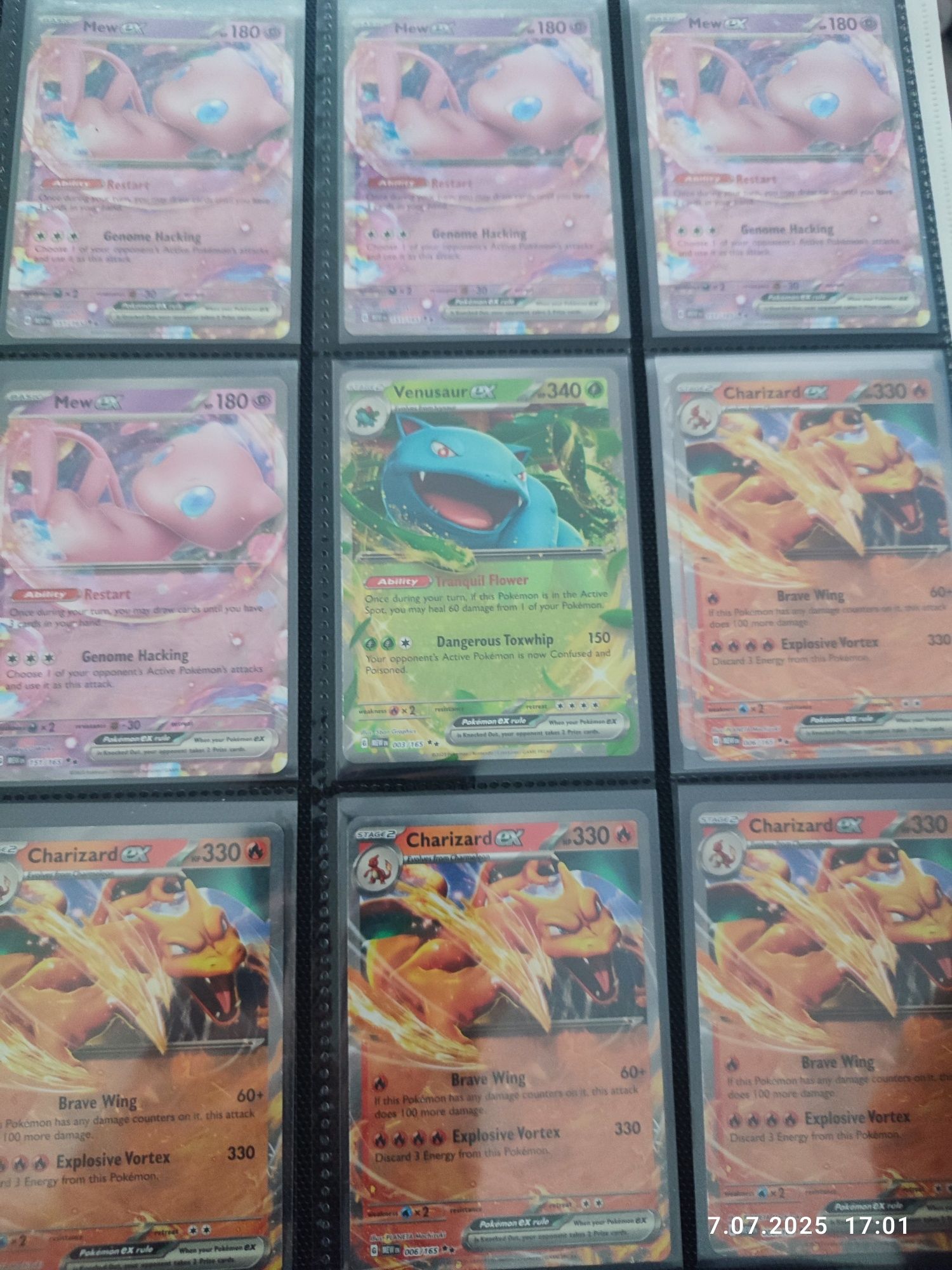 Karty pokemon - charizard EX, mew 151