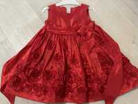 Святкова червона сукня з трояндами. Платье нарядное на 18м