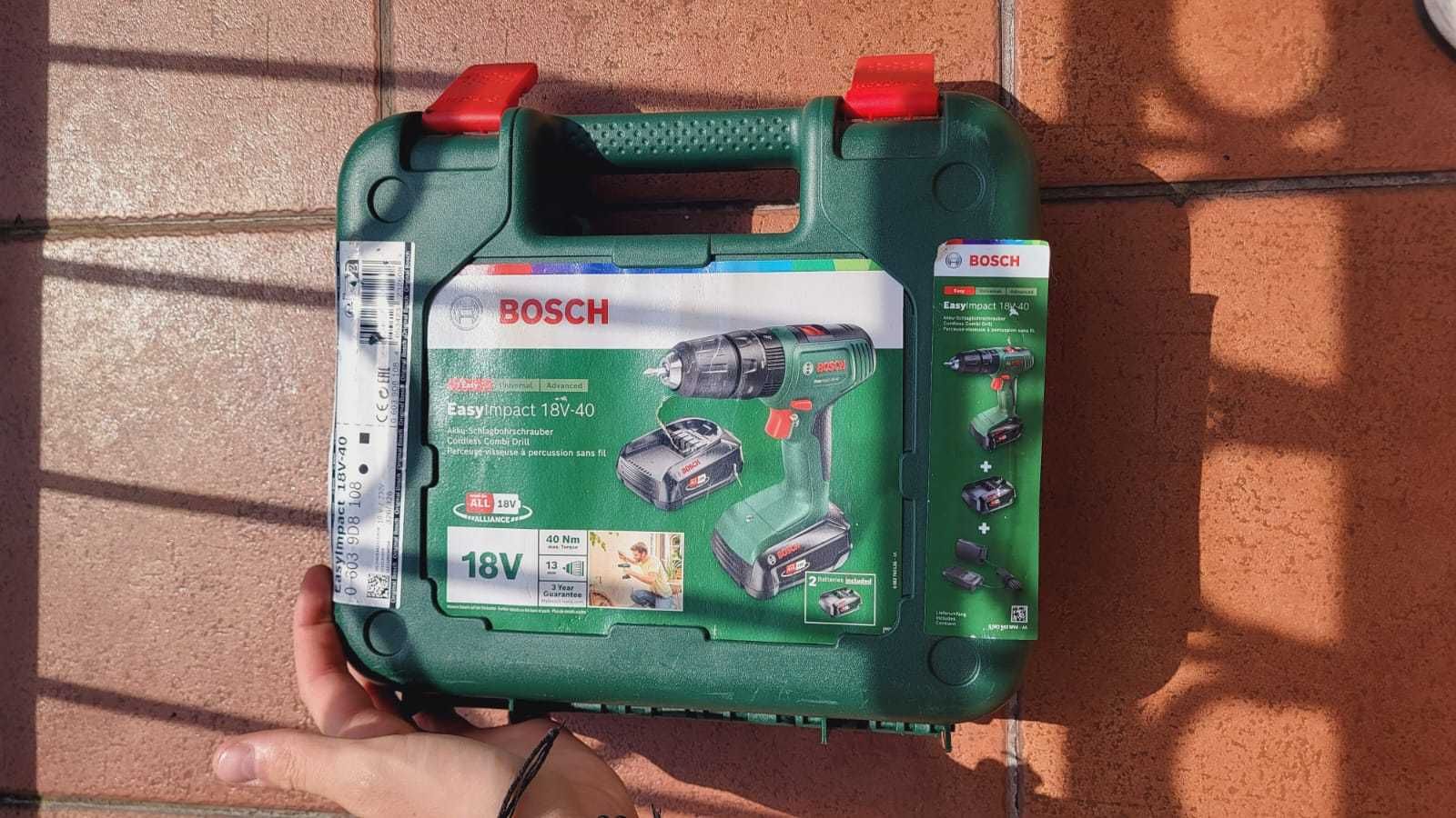 wiertarko wkrętarka Bosch EasyImpact 18V-40v 2 Aku + Walizka
