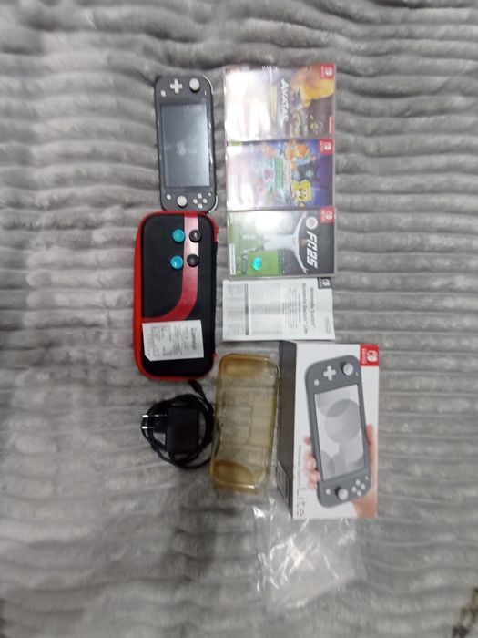 Nintendo swich lite szare i akcesoria