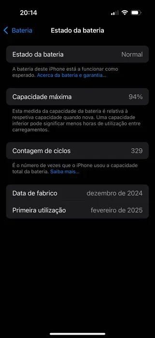 iPhone 16 pro 256 GB fevereiro 25 graphite com box recibo invoice