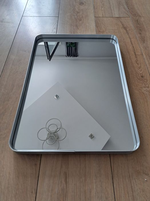 Lustro wiszące Specchio C-C Sile Aargento w srebrnej ramie 40x55,5cm