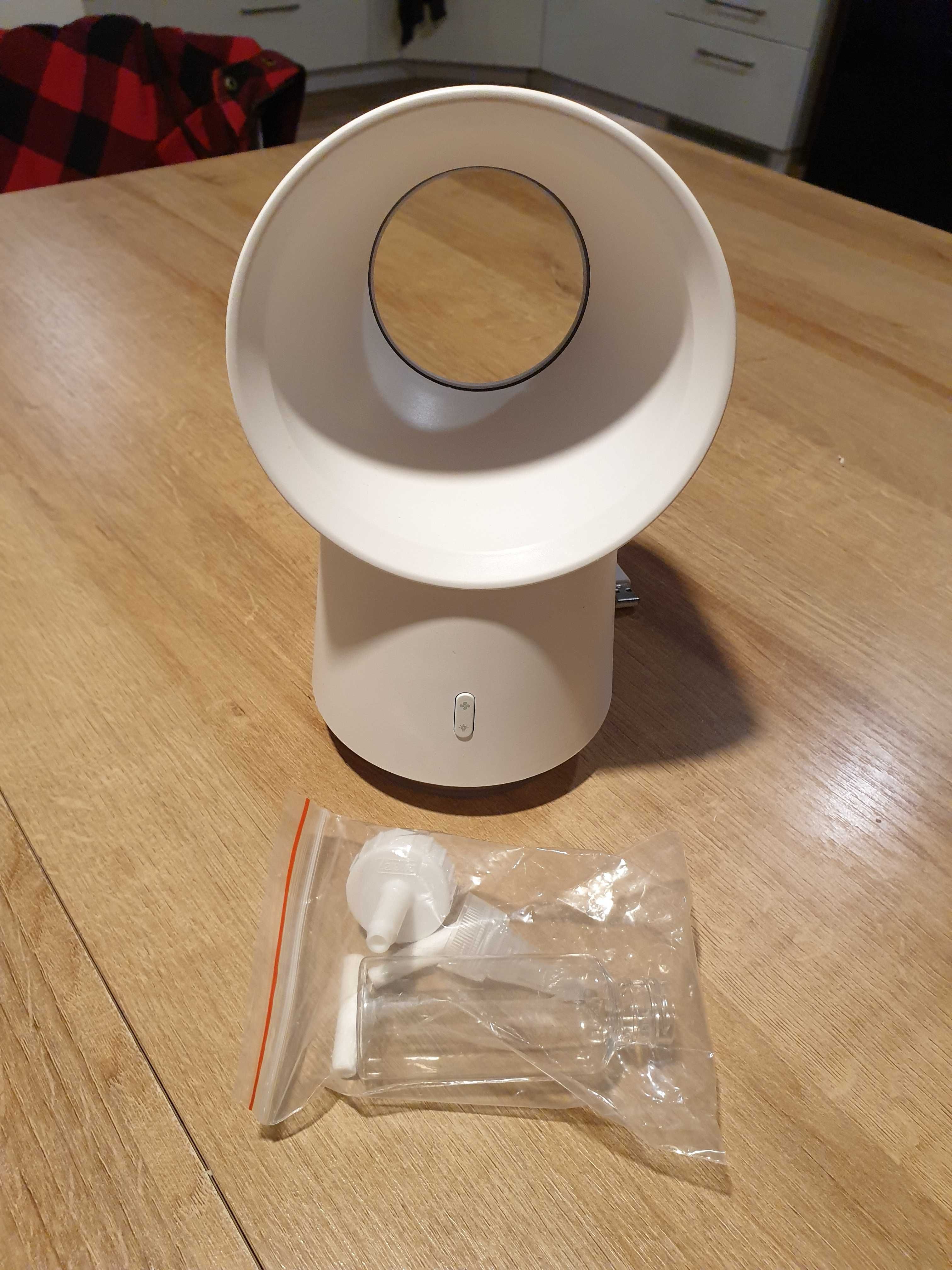 3w1 Mini wentylator chłodzący bezłopatkowy nawilżacz biurkowy z LED