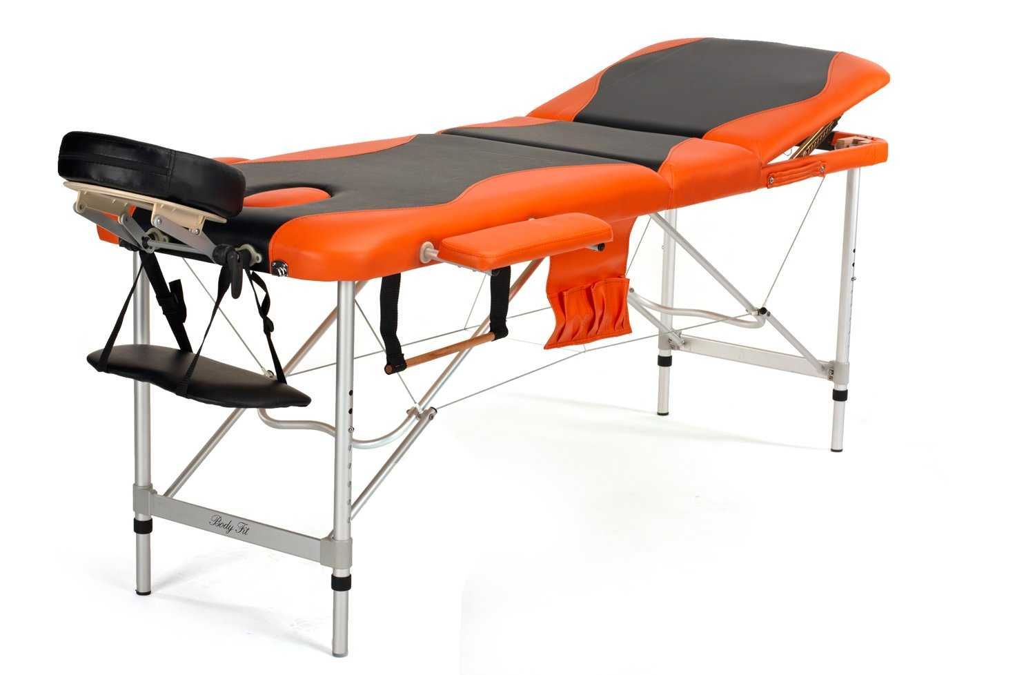 Stół, łóżko do masażu 3-segmentowe aluminiowe dwukolorowe