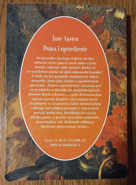 Książka "Duma i uprzedzenie" autorka Jane Austen
