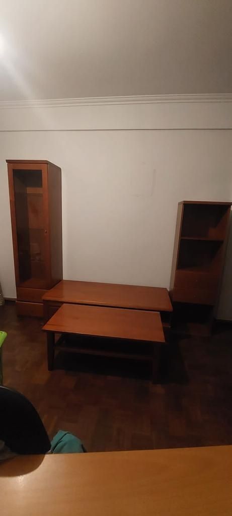 Conjunto móveis de sala com mesa de apoio