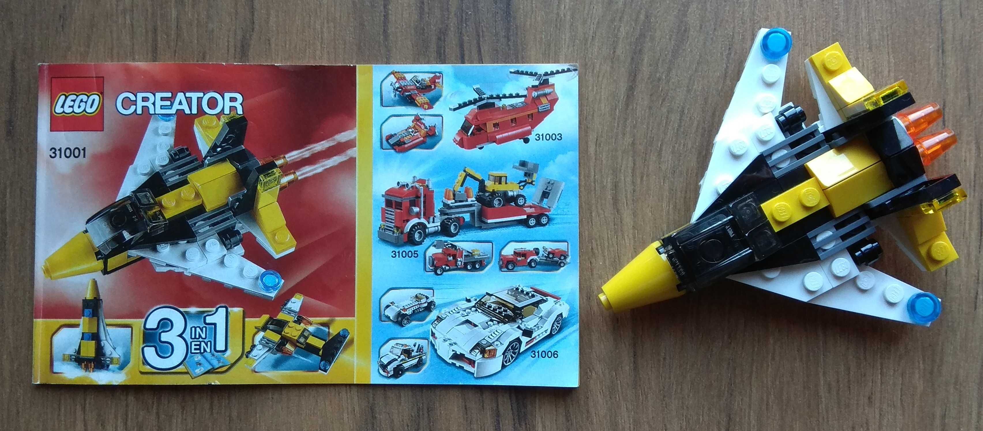 Lego Creator 3w1 Mini szybowiec 31001; 6-12 lat; 62 części; stan BDB