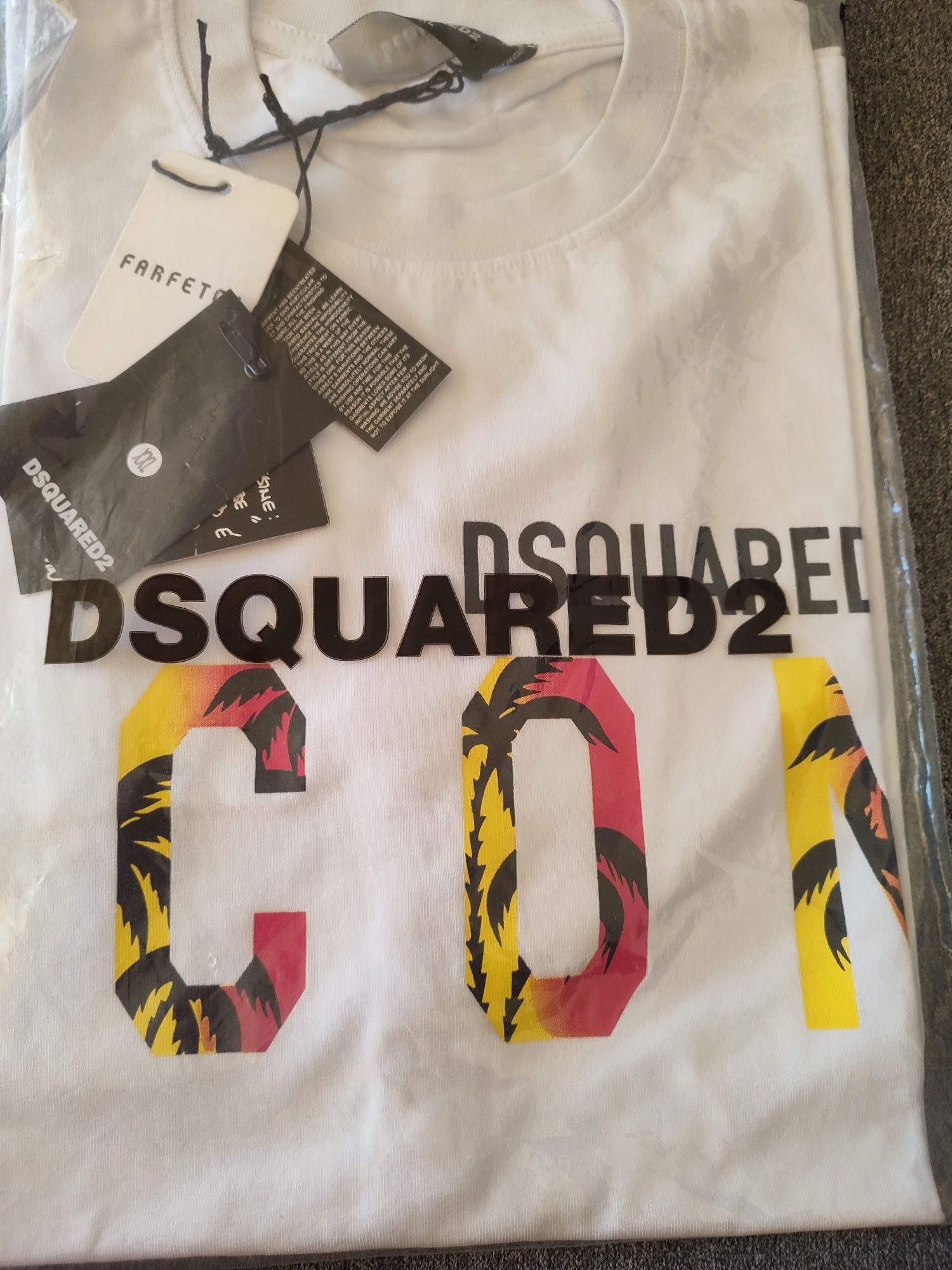 ICON t-shirt Dsquared2 rozmiar XXL lato palmy