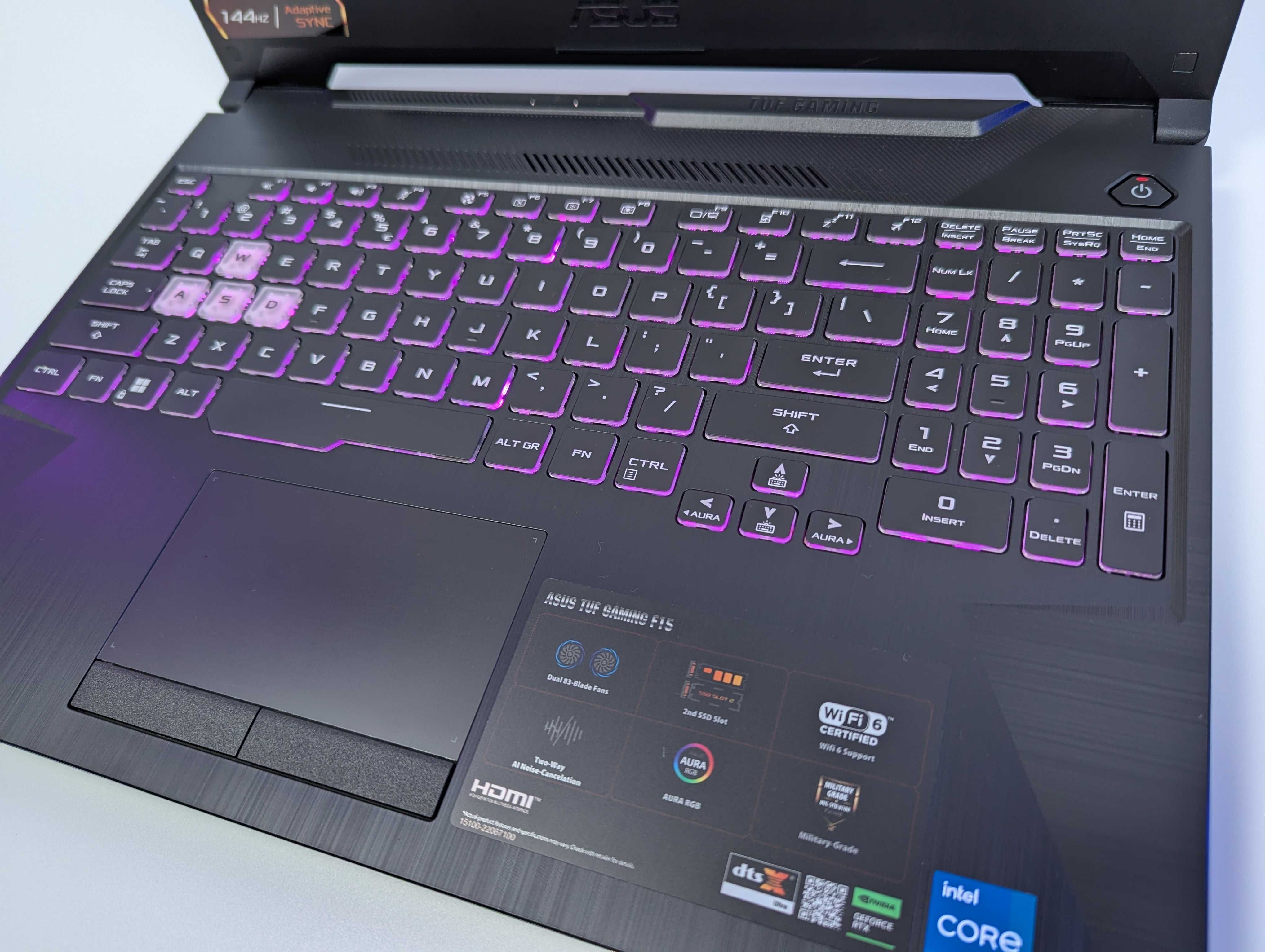 LAPTOP GAMINGOWY Asus TUF F15 RTX 3060 Intel i5-11400H 144 hz