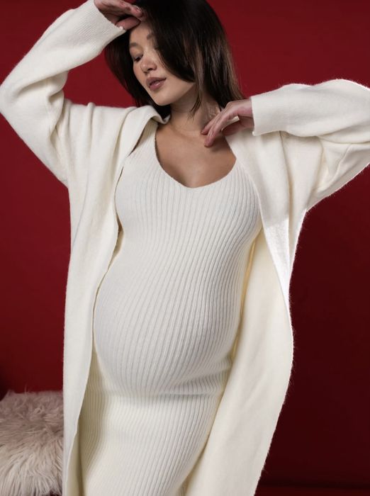 Одяг сукня для вагітних doris на виписку для мам кардиган