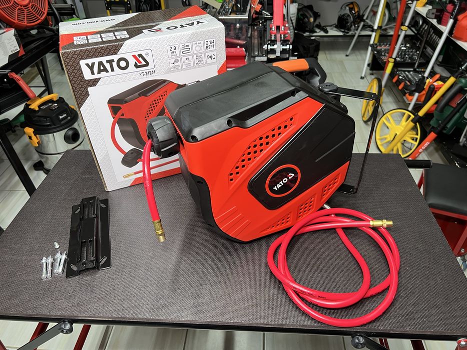 Шланг пневматический YATO на катушке 20 м Ø 8 мм