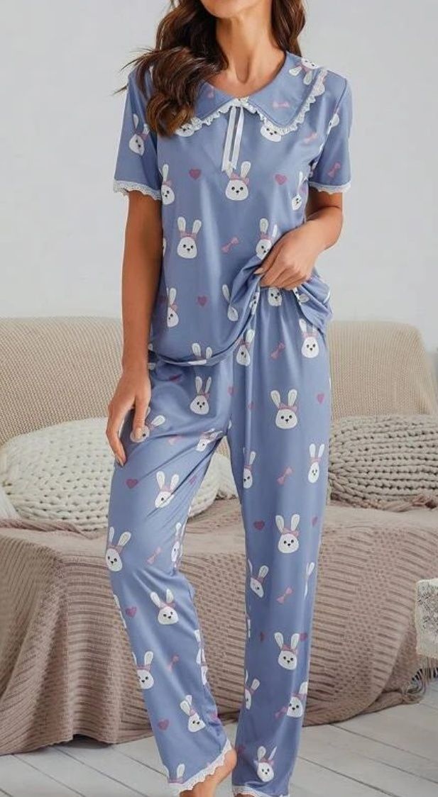Pijama de Senhora "Rabbits" - Tam S (Novo e embalado)