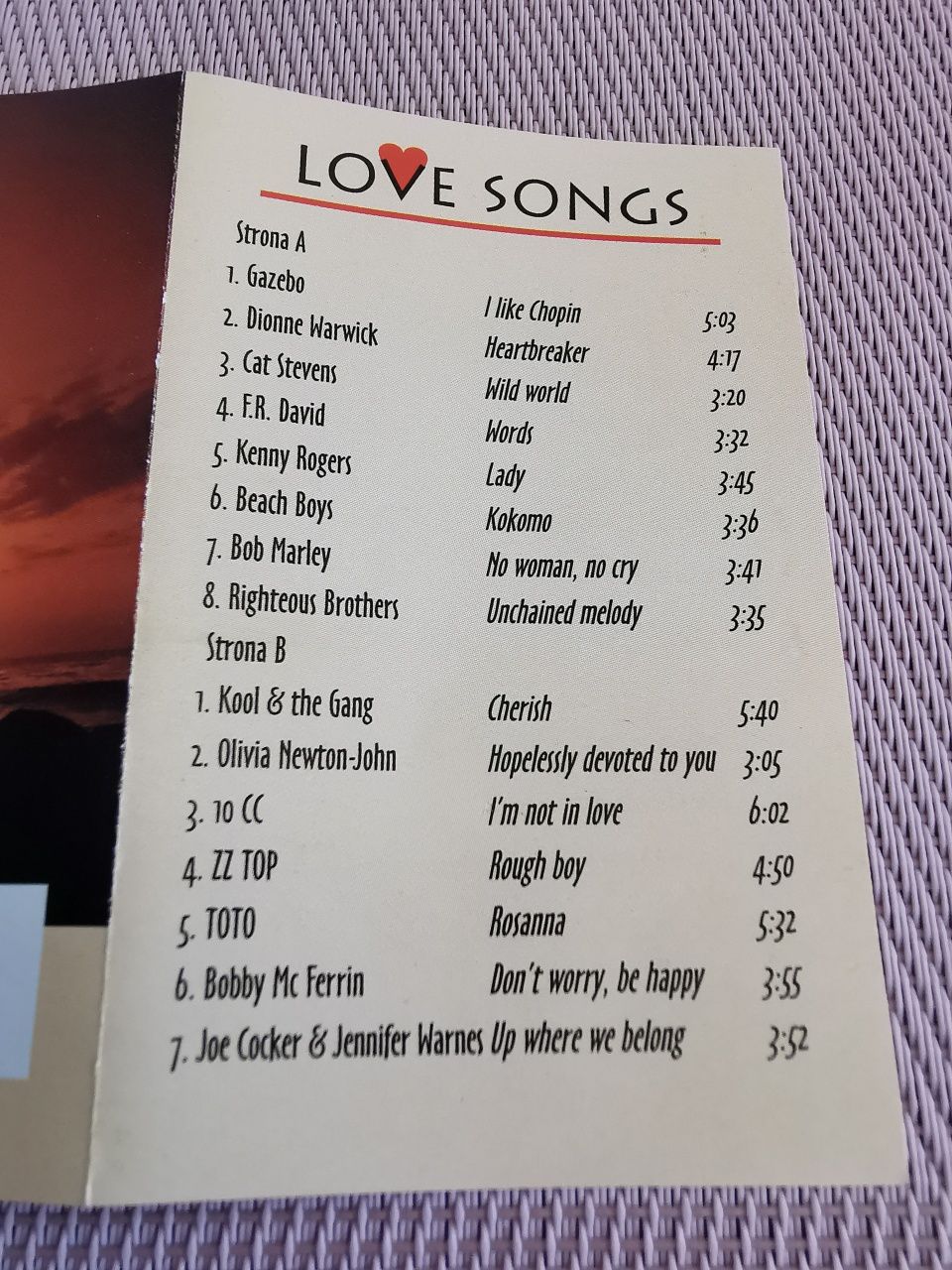 Love Songs 1 kaseta magnetofonowa