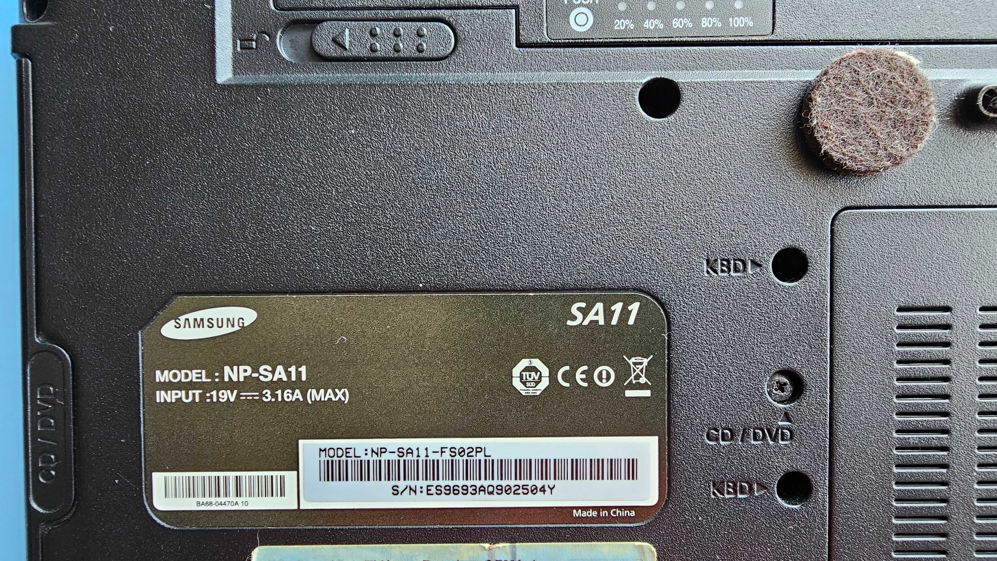 Samsung NP-SA11 Intel Core 2 Duo P7350, RAM 4 Gb, Nvdia 9200M, 256 GB.