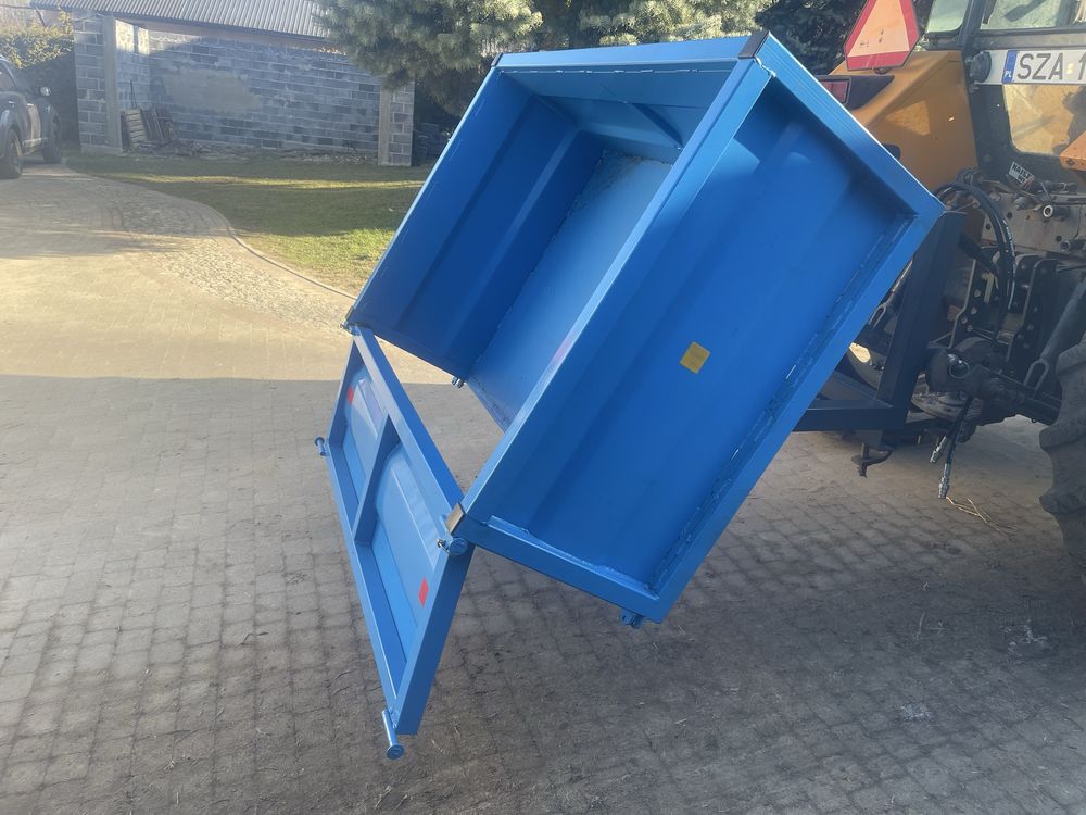 Skrzynia transportowa do ciągnika wywrotka hydrauliczny wywrot