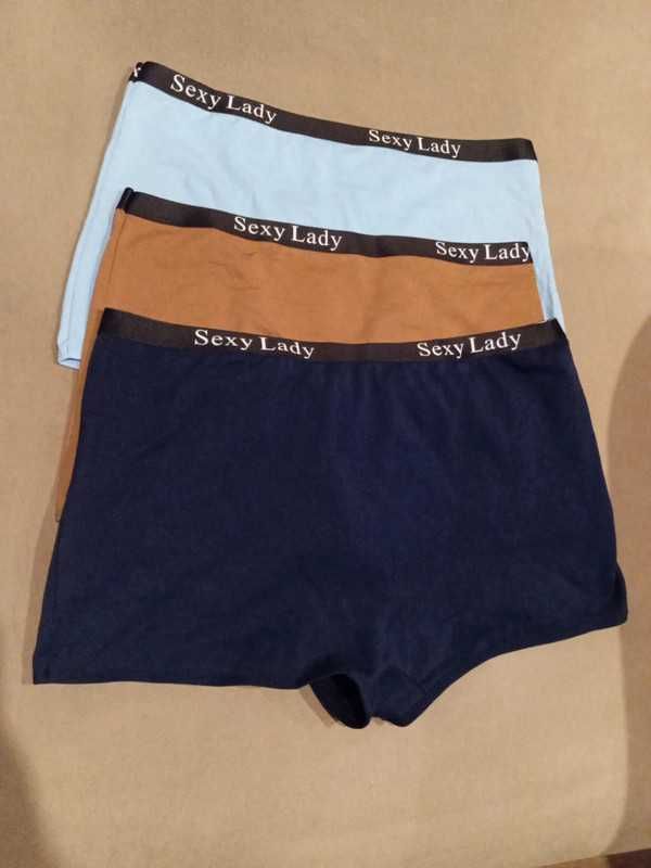 Bielizna Majtki Lady Slipy Damskie Szorty XL Bawełna Nowe Komplet