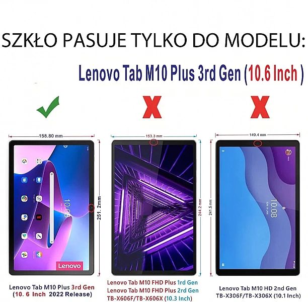 Szkło Ochronne do Lenovo Tab M10 Plus 10.6/3rd Gen