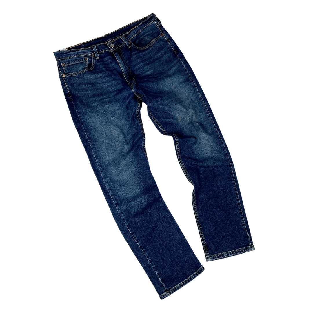Levi’s 514 faded washed spodnie jeansowe denim navy y2k (36×32)