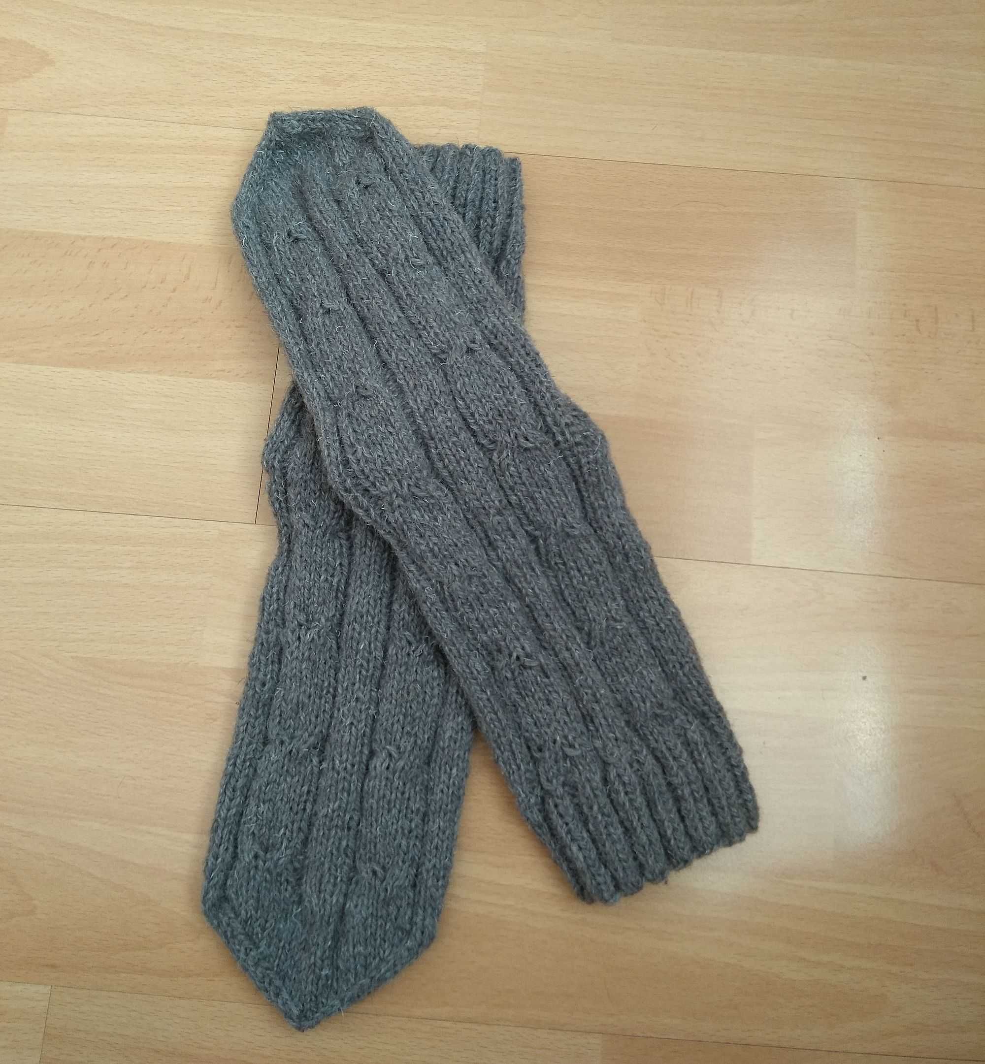 Шкарпетки з вовни, сірі, великого розміру 43-44