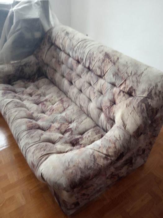 Używana sofa oraz fotel