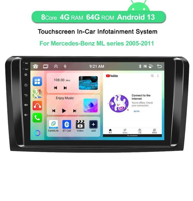 Штатна магнітола Mercedes Benz  ML350 GL W164 W163 до 2006 та 2006+