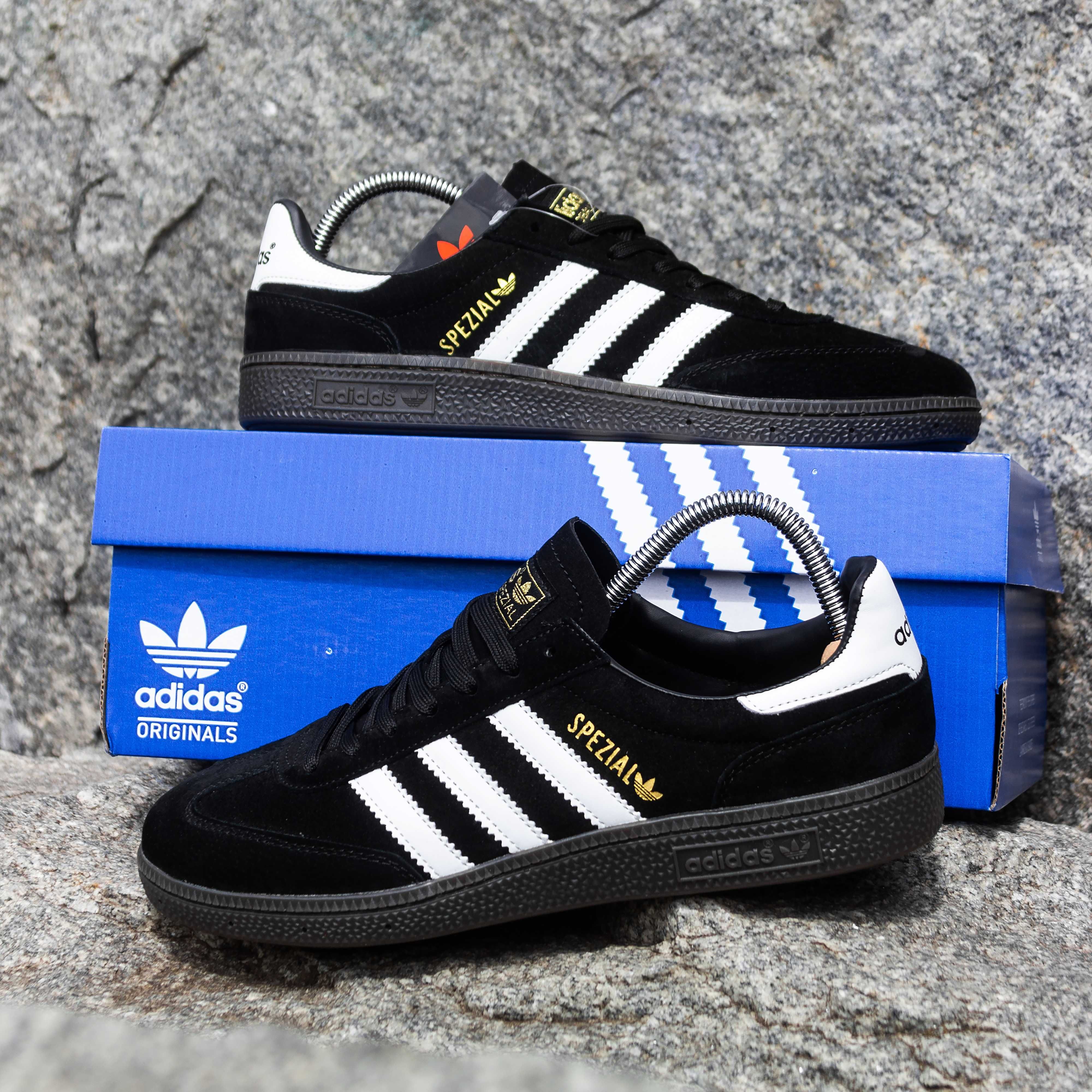 (1962) Чоловічі Кросівки кеди Adidas Handball Spezial чорні (41-45)