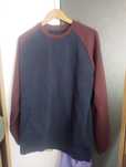 Bluza bordowo niebieska