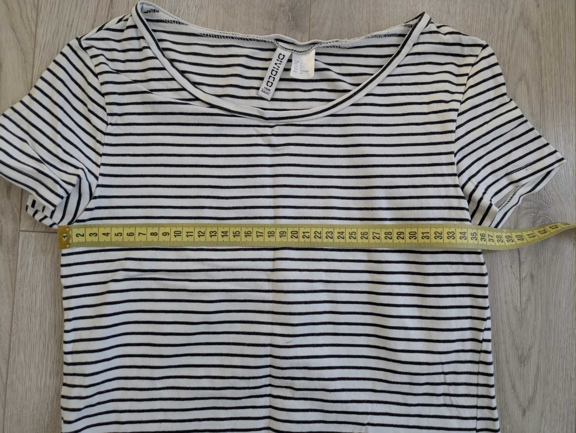 Biała bluzka w paski H&M S