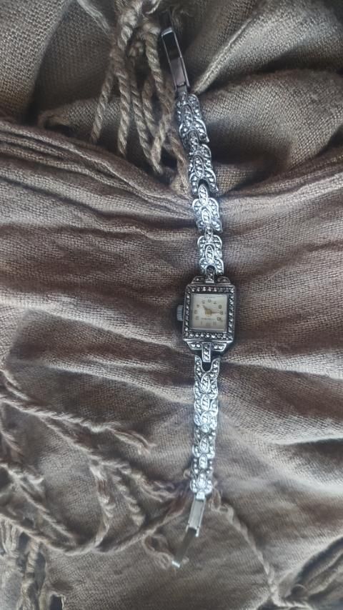 Винтажные часы серебро 925 с марказитами